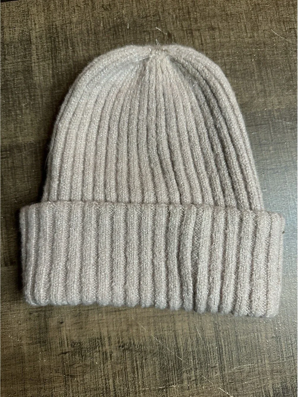 lam Blush Pink Knit Beanie Hat & Gloves Set Metallic Winter NWT One Size